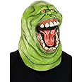 Fun Costumes Adult Ghostbusters Slimer Costume Mask, Green Full Head Latex Halloween Mask Cosplay, Movie Character Party Prop