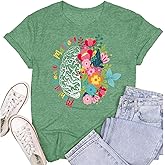 SUWATOIN Womens Mental Health Matters Shirts Human Brain Illness Awareness T-Shirt Therapist Tee Top
