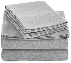 Amazon Basics Cotton Jersey 4-Piece Bed Sheet
