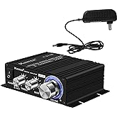 Kinter K3118 Texas Instruments TI Digital Hi-Fi Audio Mini Class D Home Auto DIY Arcade Stereo Amplifier with 12V 3A Power Su