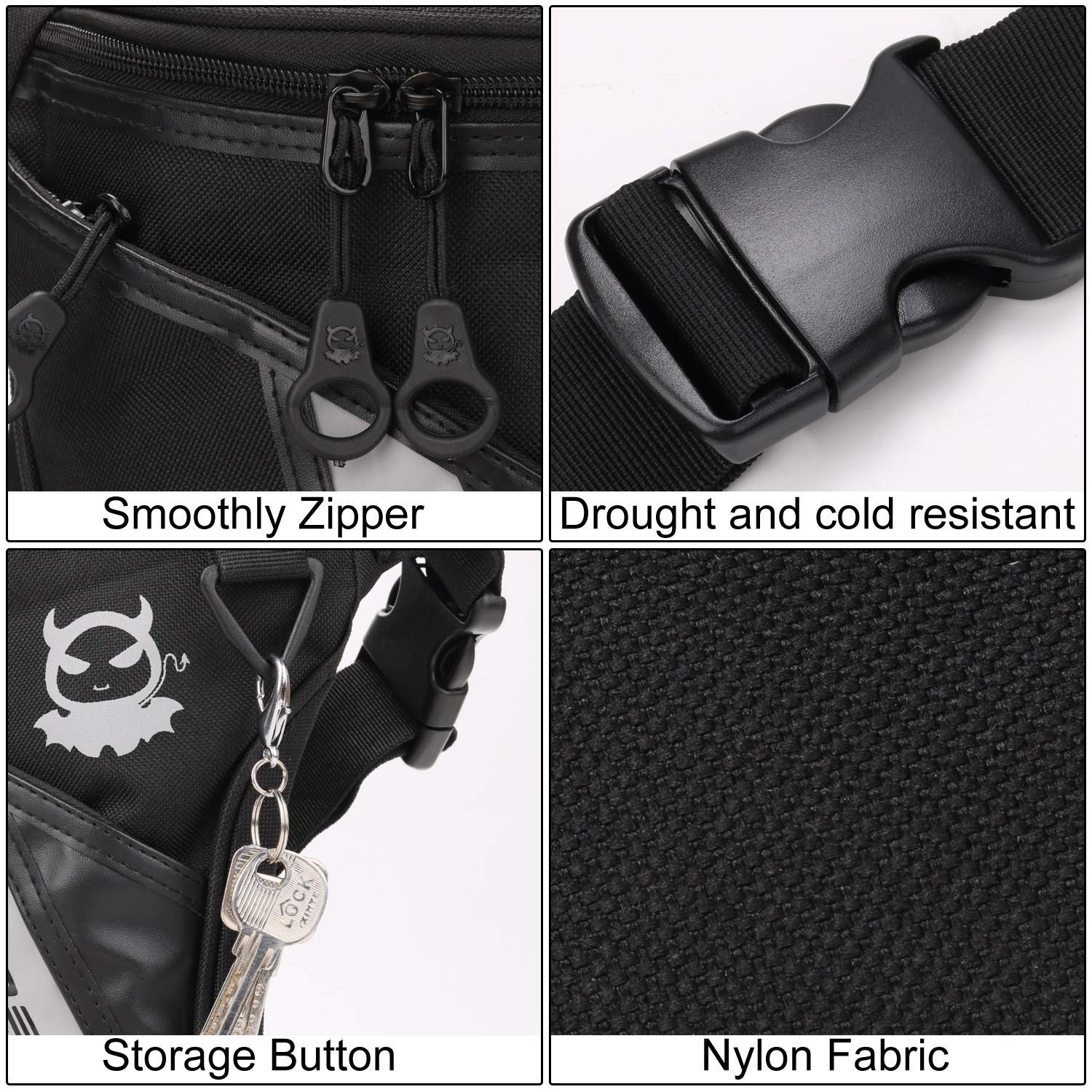 Fansport Thigh Bag Outdoor Motorcycle Bike Drop Leg Bag for Man Multifunctional Fanny Waist Thigh Packs for Hiking Traveling Fishing Tool Pouch with Water Bottle Pouch