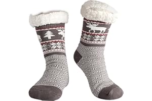 BSTcentelha Super Soft Warm Cozy Fuzzy Fleece-lined Winter With Grips Slipper Socks For Man