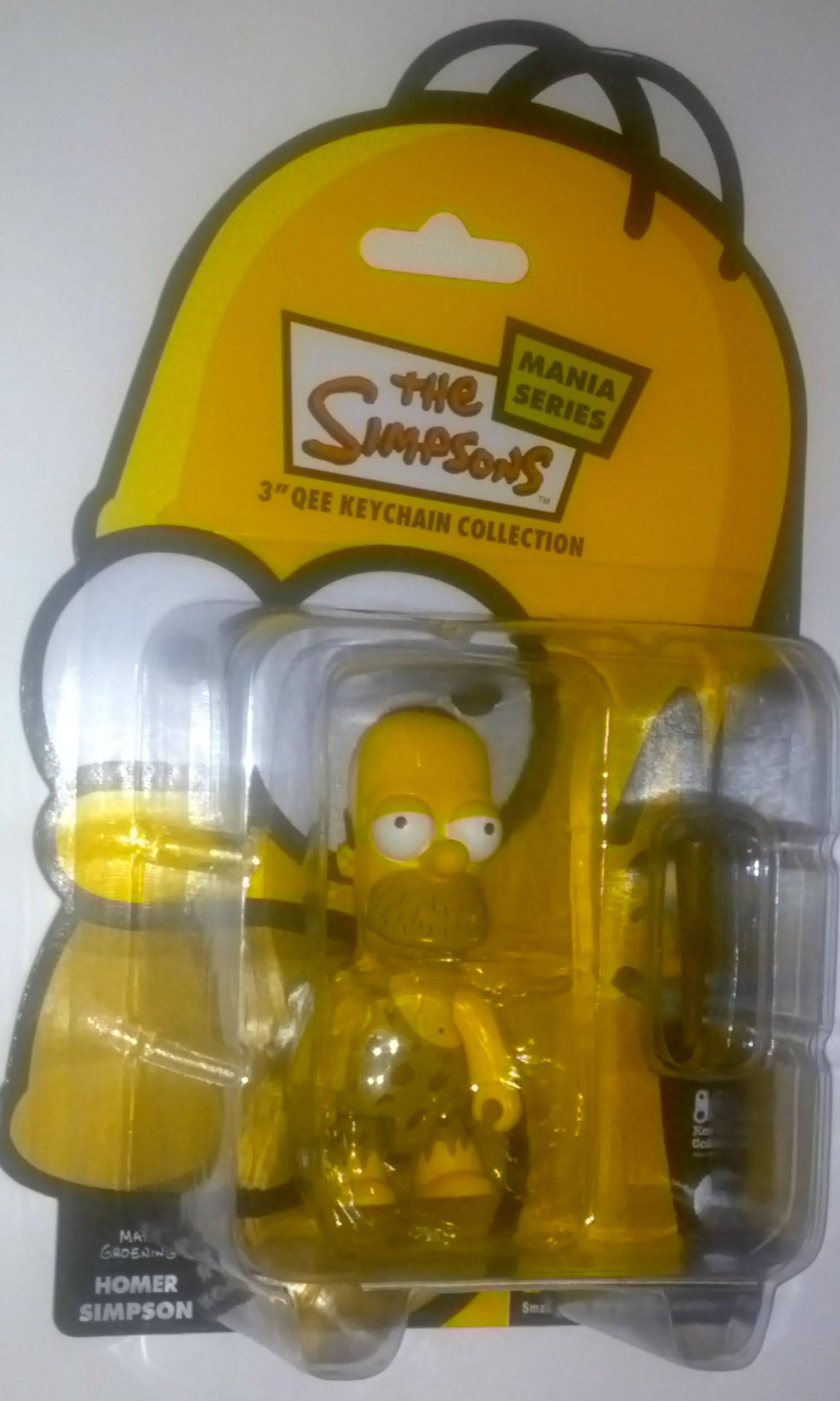 Hunter Caveman Homer: The Simpsons / Toy2r Qee Crossover Keychain Collection ~2.75" Figure