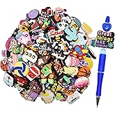 160Pcs Silicone Focal Beads Bulk, Different Random Mix Collections Focal Beads for Pens Keychains DIY Jewelry Making