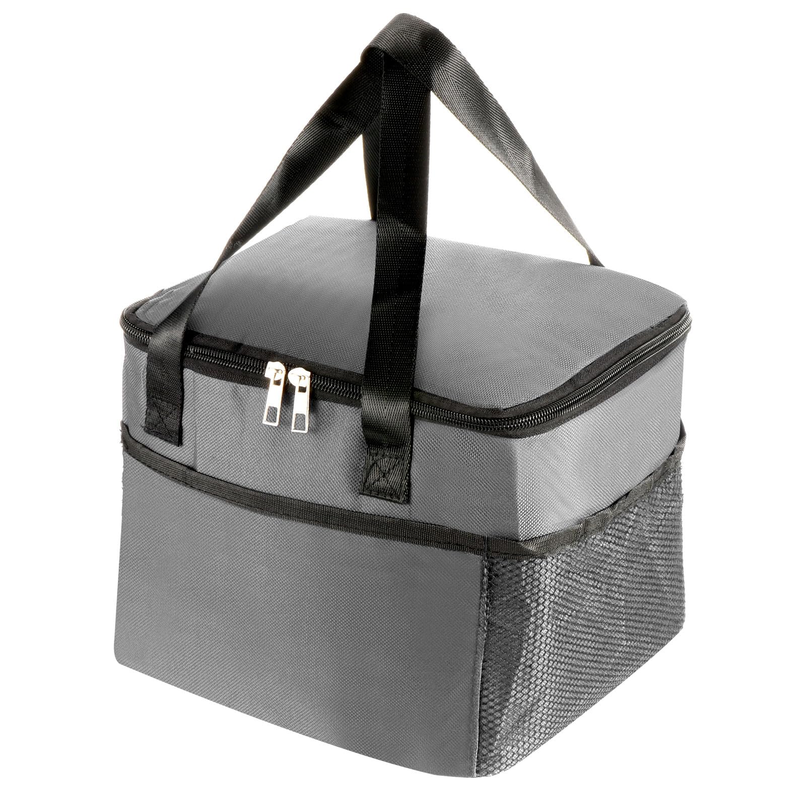 PATIKIL Lunch Box for Women/Men, Insulated Lunch Bag Leakproof Tote Bag with Pocket Reusable Lunch Container for Work Picnic Outdoor 9.1"x6.9"x7.9", Gray