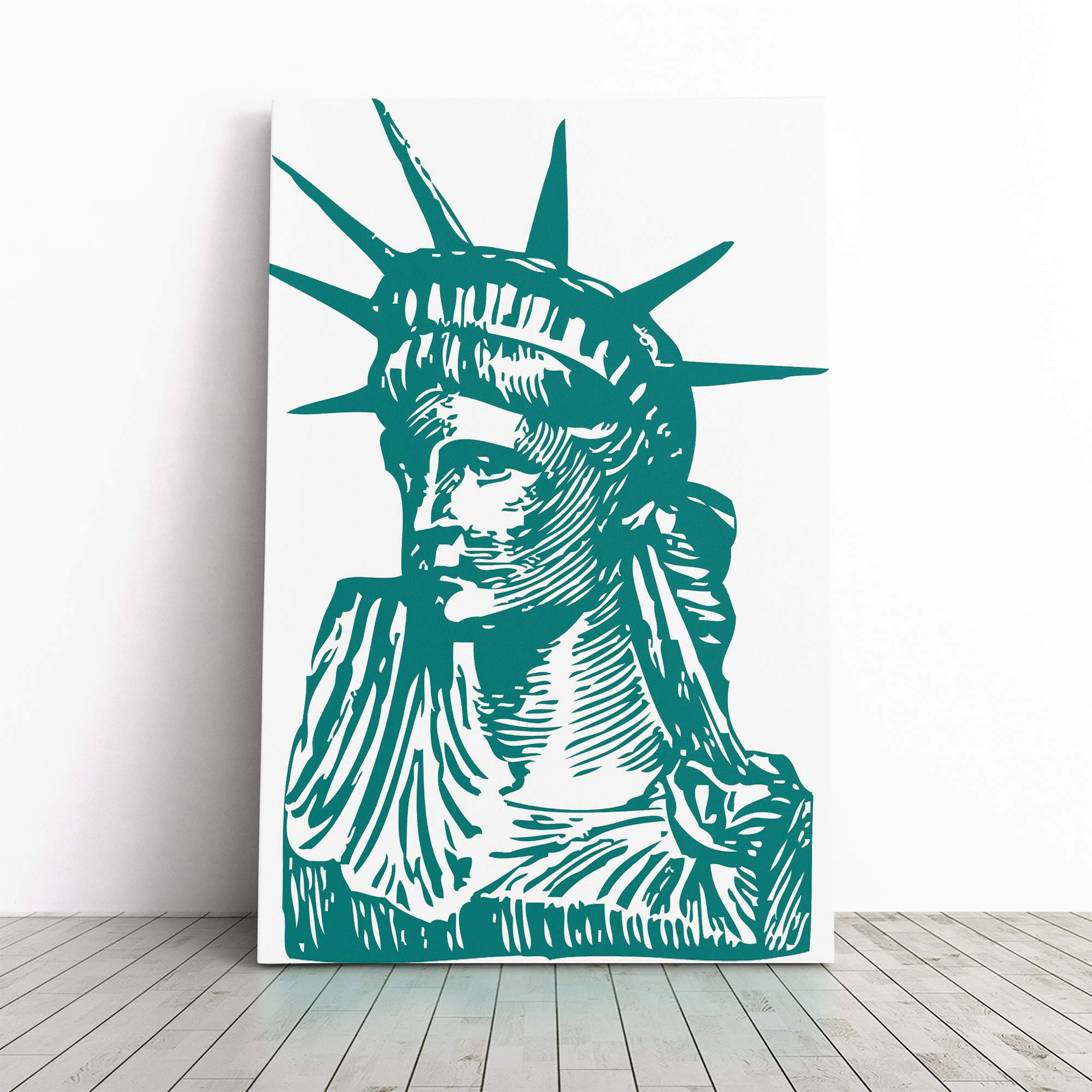The Statue of Liberty New York City Vol.6 Canvas Print | Gallery Wrapped 30mm Frame Wall Art | 20x14 inches | Ready to Hang | Modern Cityscape Picture | Living Room Bedroom Lounge Office