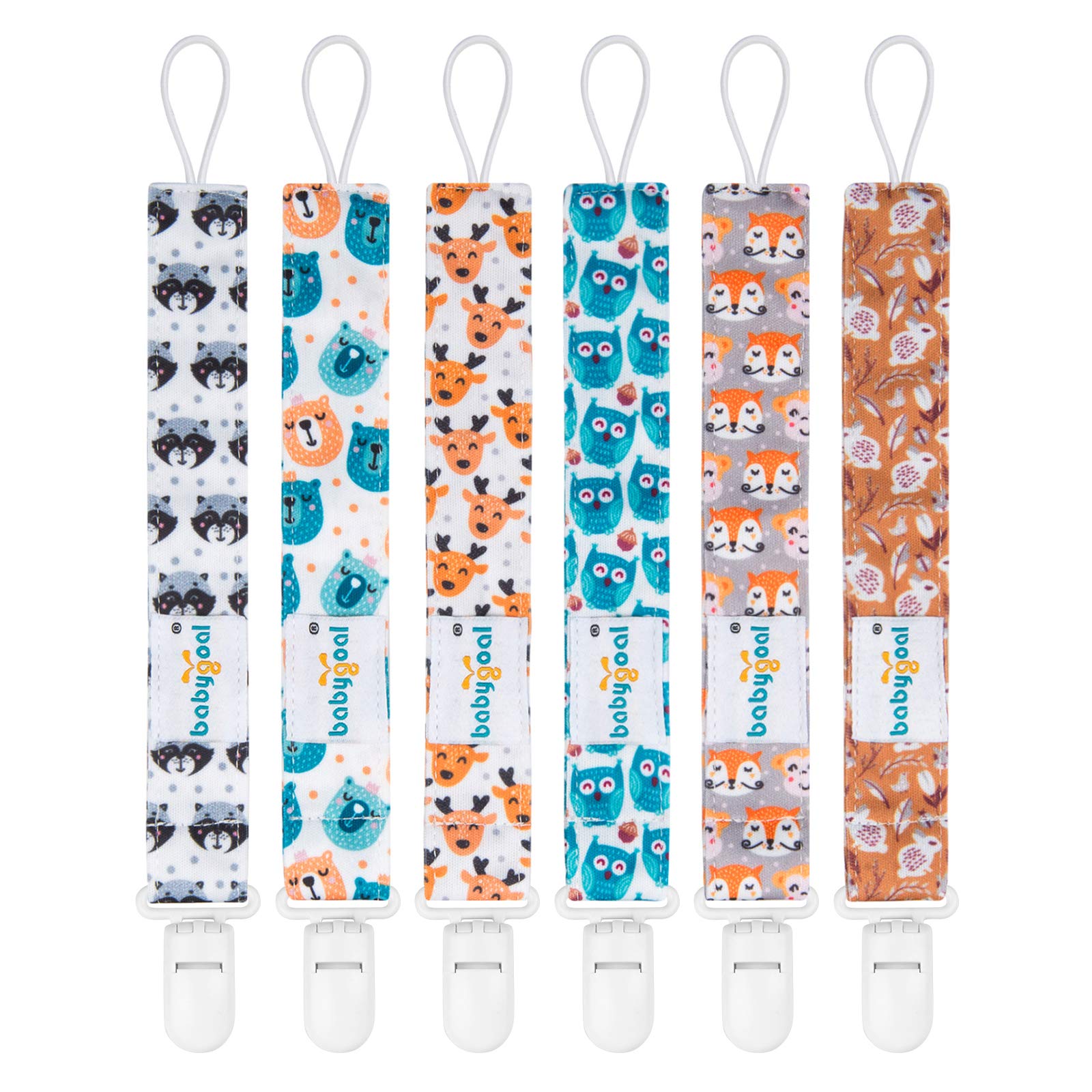 Photo 1 of Babygoal Animal Pacifier Clips, 6 Pack Pacifier Holder for Boys and Girls Fits Most Pacifier Styles &Teething Toys and Pacifier Clip Pack 6PS18