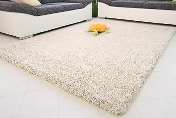 Shaggy Rug Funny Xxl Beige Super Thick Soft Pile 240x340 Cm