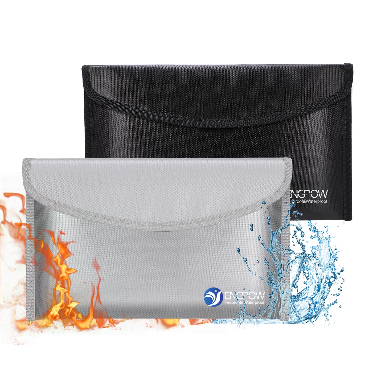 Fireproof bag document bag box bags file storage index folders waterproof bag cases for bills, contract, passport, driving licence, birth certificate, vaccination certificate