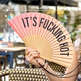 Fisura Original Folding Fan with Message — Eco Wood Handheld Fan Black/Red view 5