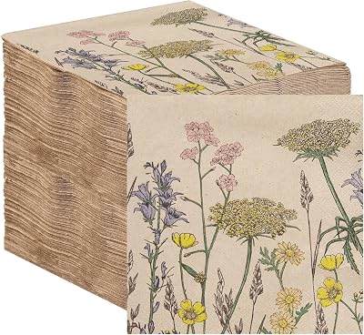 Talking Tables Table Kind Soft Recycled Paper Napkins 33cm 100 2ply Wildflower