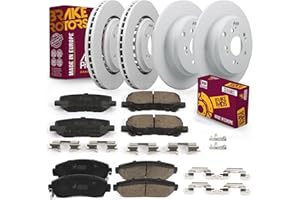 Metrix Premium Chassis Parts - 6 PC Front & Rear Brake Rotor & Ceramic Disc Brake Pad Kit Fits 2012-2017 Honda Odyssey, Made in Europe