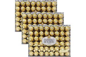 READY SET GOURMET Ferrero Rocher, Diamond Halloween Value Pack - Fancy Looking, Good Taste, Great for Parties and Special Occasions - Delicious Creamy Hazelnut Filling - 3 Pack (48 ct Each), Total 144