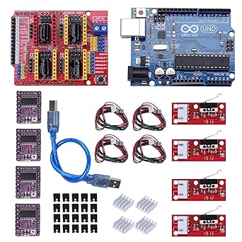 Amazon Com Abcgoodefg 3d Printer Cnc Kit For Arduinoide Longruner Grbl Cnc Shield Board V3 0 Drv8825 A4988 Stepper Motor Driver With Heatsink Industrial Scientific