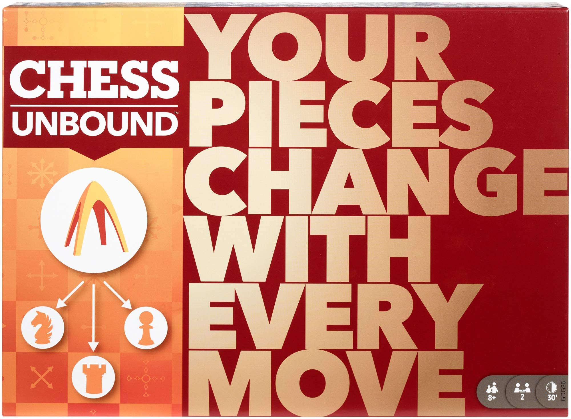 Mattel Games GDG26 Freestyle Chess Game for 2 Players from 8 Years, Multi-Colour