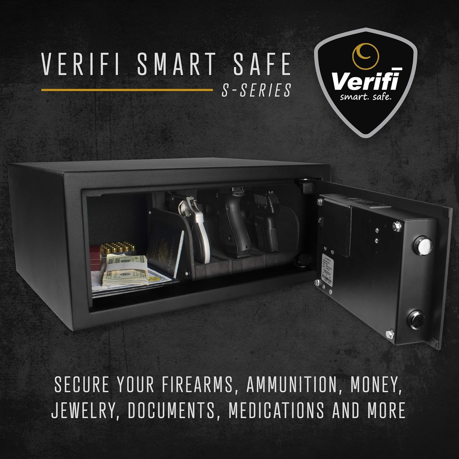 Verifi Smart Safe S6000 Biometric Gun Safe with Fingerprint Lock Security for Home or Business Storage of Pistols, Money and Jewelry : Sports & Outdoors