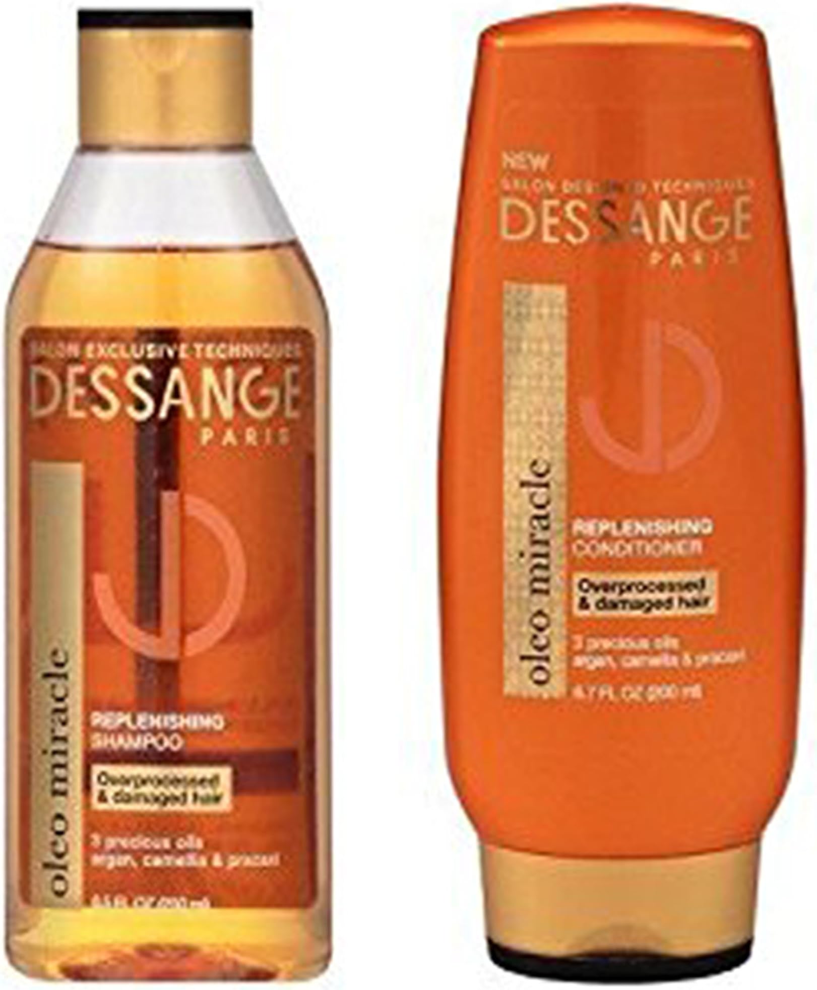Dessange Paris Oleo Miracle Replenishing Set, Shampoo 8.5 Ounce, Conditioner 6.7 Ounce