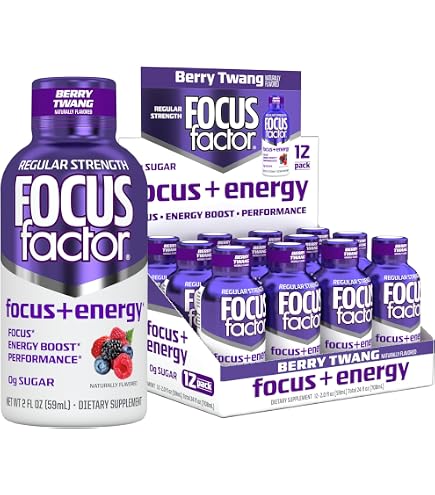 Amazon.com: Focus Factor Focus + Energy Shots - 12 x 2oz Bottles