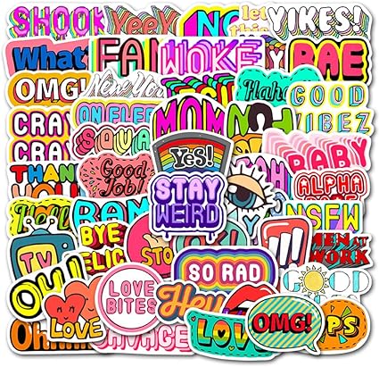 Amazon 50枚入り ご褒美 モチベーションを高めるデカールステッカー 学生用 ノートパソコンステッカー 防水 おしゃれなステッカー ティーン用 女の子用 水筒に最適 旅行用 超丈夫なビニールステッカー Sucai ウォールステッカー