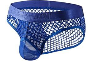 JOCKMAIL Men's Sexy Underwear Briefs Mesh Breathable Comfortable Low Rise Underwear for Men