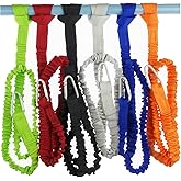 Kasteco 2/4/6/8/12 Pack Stretchable Paddle Leash Paddle Holder Tool Lanyard for Kayak and Paddles, Fishing Poles Rods