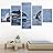 SIGNWIN 5 Panel Canvas Wall Art Modern Art Dolphin Expressive Marine Life Multicolor Nautical Photography Whale for Home Decorations Ready to Hang - 60"x32"
