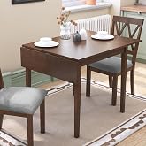 Merax Wooden 29"- 45" Extendable Rectangular Dining Table with Drop Leaf,Space Saving, Easy Assemble Brown