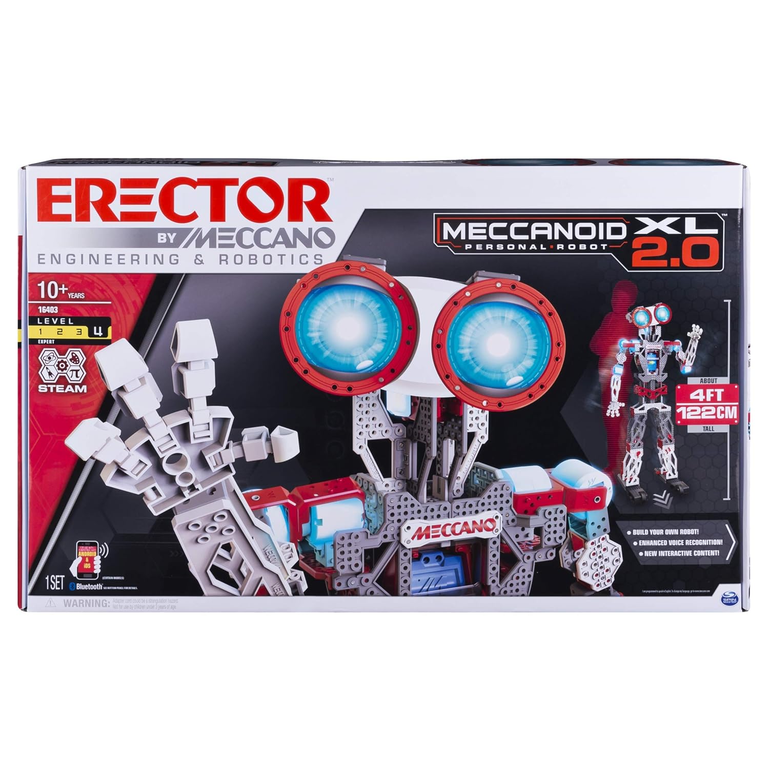 Erector by Meccano Meccanoid XL 2.0 Robot-Building Kit, STEM Education Toy for Ages 10 & Up (Amazon Exclusive) (Renewed)