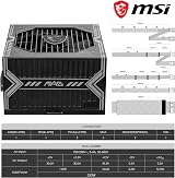 MSI MAG A550BN UK 550W 80 Plus Bronze Non-Modular PSU 12V Single-Rail view 5
