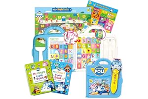 Robocar Poli, Alphabet Learning Toys, Interactive Activity Books 2 , Singing Speaking Reading Talking Pen, Preschool Toddlers Kids Age 1 2 3 4 5, Little Future Book, TOYTRON