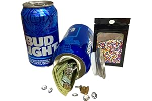 SMARTER IDEAS Fake Beer Can Safe Beer Diversion Safe Security Decoy Stash with 4 inch Deep Hidden Compartment Compatible Replacement for and Made by Anheuser-Busch Complete with Smell Proof Bag to Hide Valuables