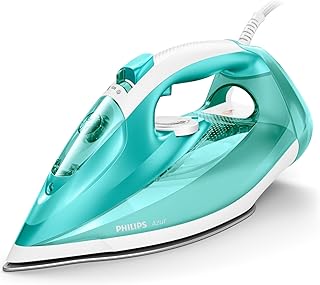 Philips GC4537/70 Azur Dampfbügeleisen (2400 W, 200 g Dampfstoß, SteamGlide-Bügelsohle) weiß/türkis
