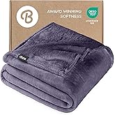 Bare Home Fleece Blanket - Twin/Twin Extra Long - Ultra-Soft Lightweight for Bed, Sofa, and Couch - Luxury Microplush - Cozy Warm Blanket (Twin/Twin XL, Dusty Purple)