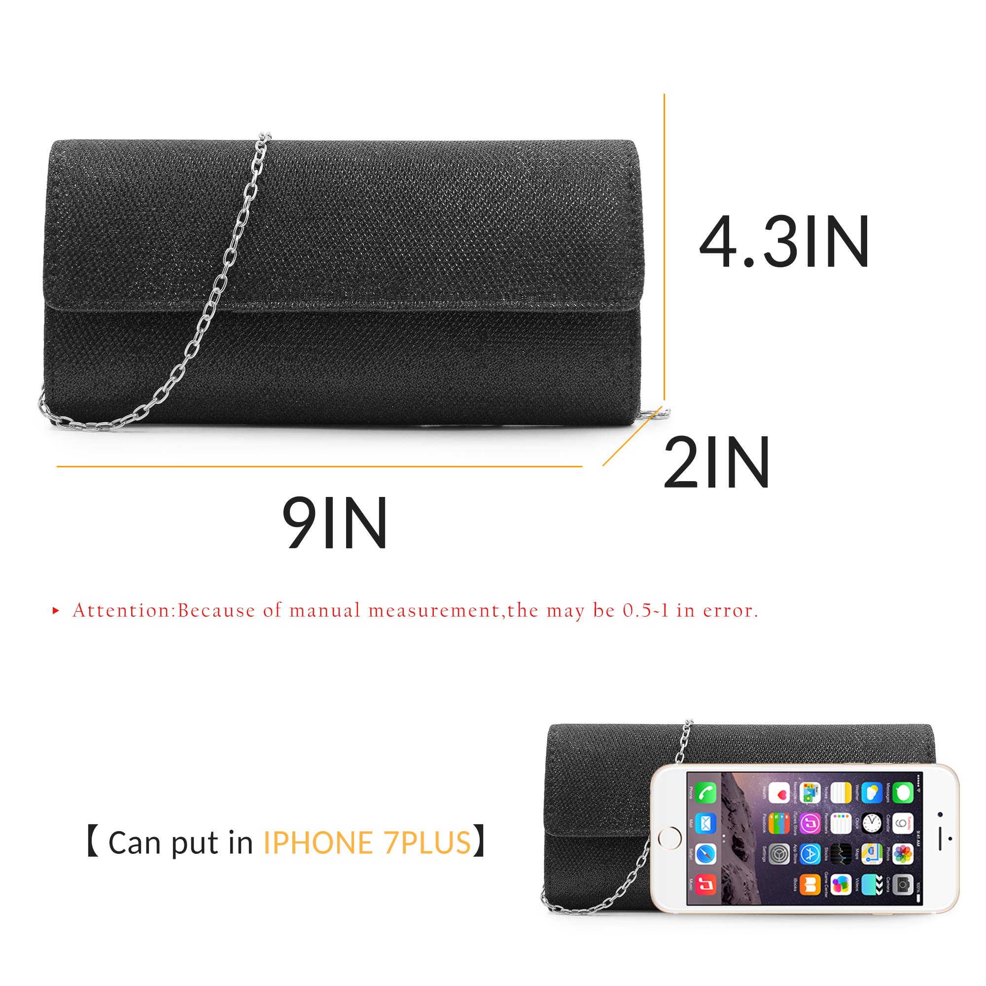 Milisente Clutch Purses For Women Glitter Evening Purse Sparkly Clutches Bag