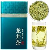 Yuexi Premium Xihu Longjing Green Tea, Authentic Shifeng Mountain Dragon Well Tea Loose Leaf West Lake, Early Spring Hand Picked, Natural Bean Aroma, Handmade Roasted 龙井茶 龍井茶 绿茶 茶叶 120g/4.23oz