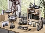 Osco Black Wiremesh Pen Pot 4 Compartment Desk Organiser view 5