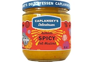Caplansky’s Deli Mustard - Spicy - Kosher, Vegan, Non-GMO, Gluten Free, Nut Free, and Preservative - 235 mL (8 fl oz) | Award