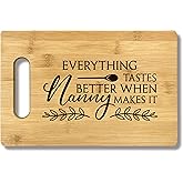 FONDCANYON Nanny Gifts - Bamboo Cutting Board Kitchen Decor, Perfect for Nanny's Christmas, Birthday, or Mother's Day