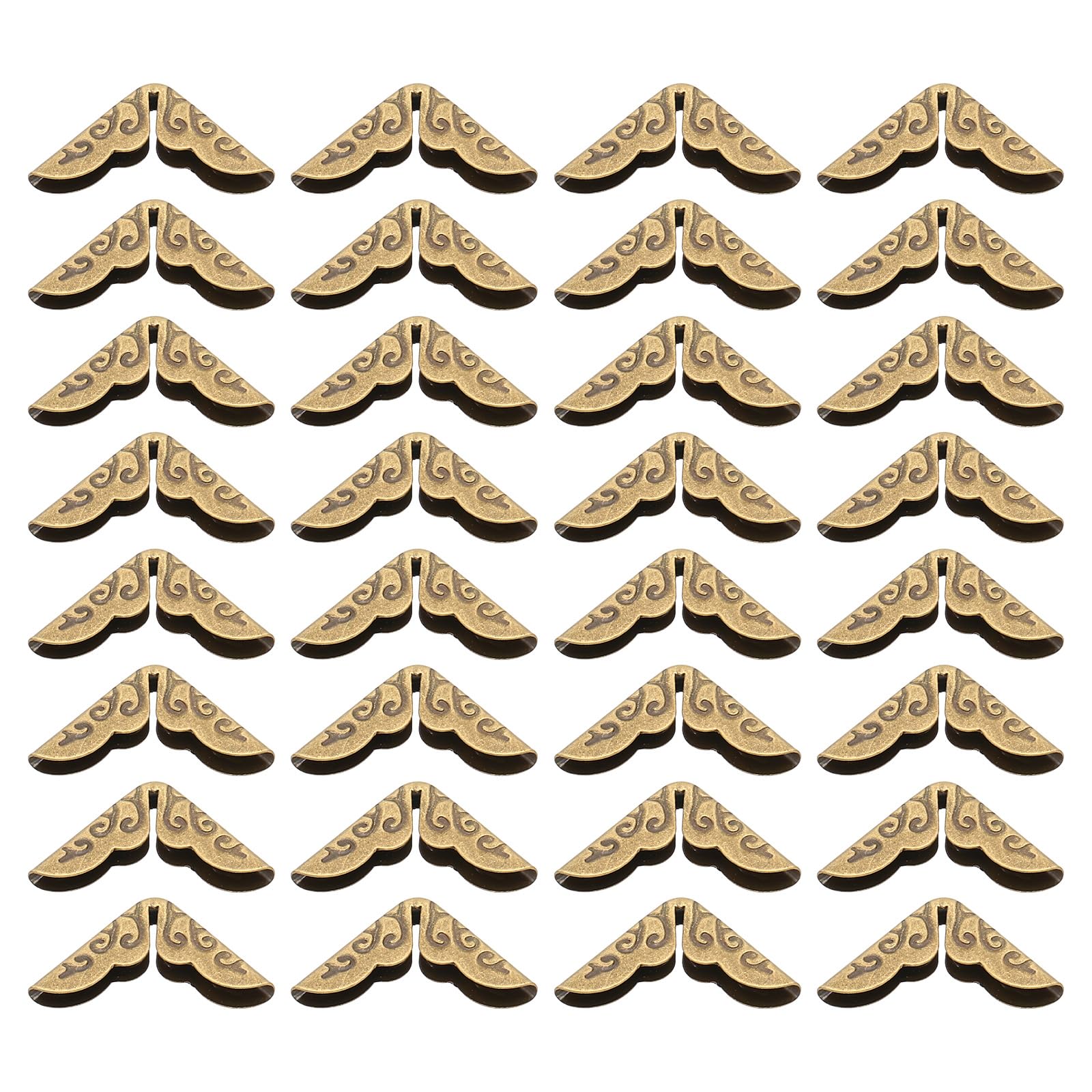 PATIKIL 15mm Metal Book Corners, 150pcs Photo Corners Book Corners Protector Retro Metal for Crafting Scrapbook Photo Album Book Binding, Bronze