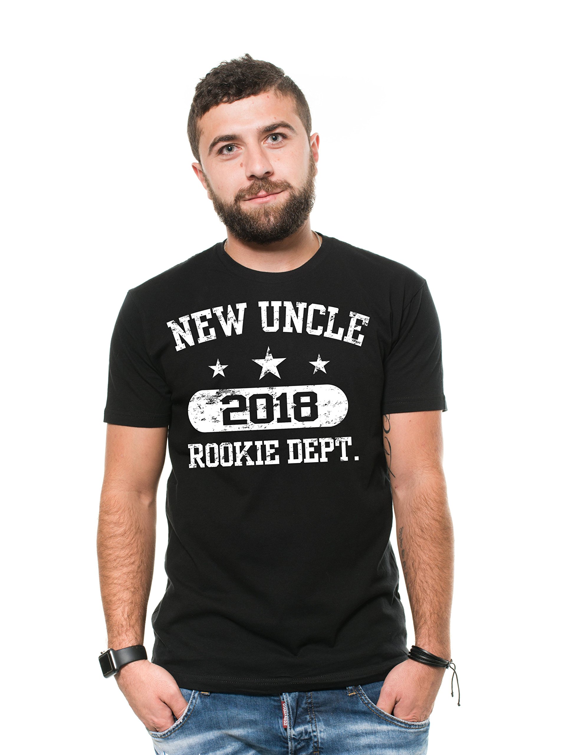  New Uncle 2018 T-shirt Gift For New Uncle Rookie Dept Funny T-shirt