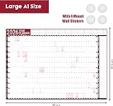 Giftinghouse 2026 Wall Planner A1 Laminated Full Year UK Mount Stickers view 2