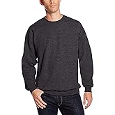 Hanes Mens 9.7 oz. Ultimate Cotton 90/10 Fleece Crew(F260)-Charcoal Heather-L