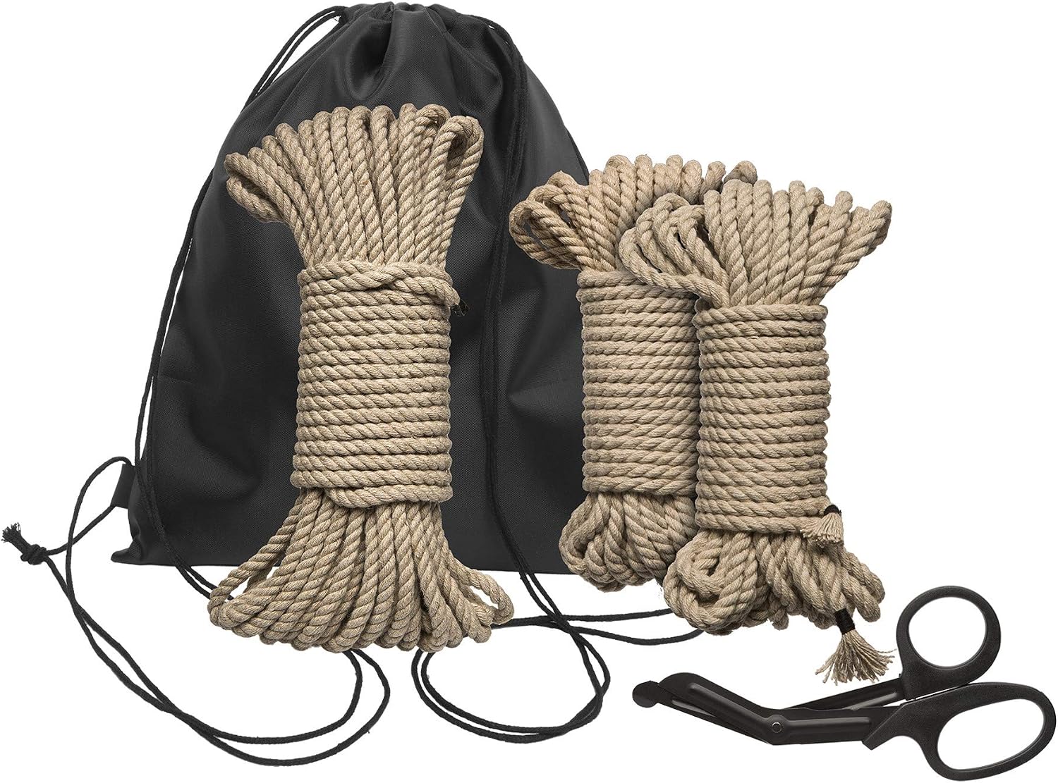 Doc Johnson Kink Bind and Tie Initiation Hemp Rope Kit, 5-Piece