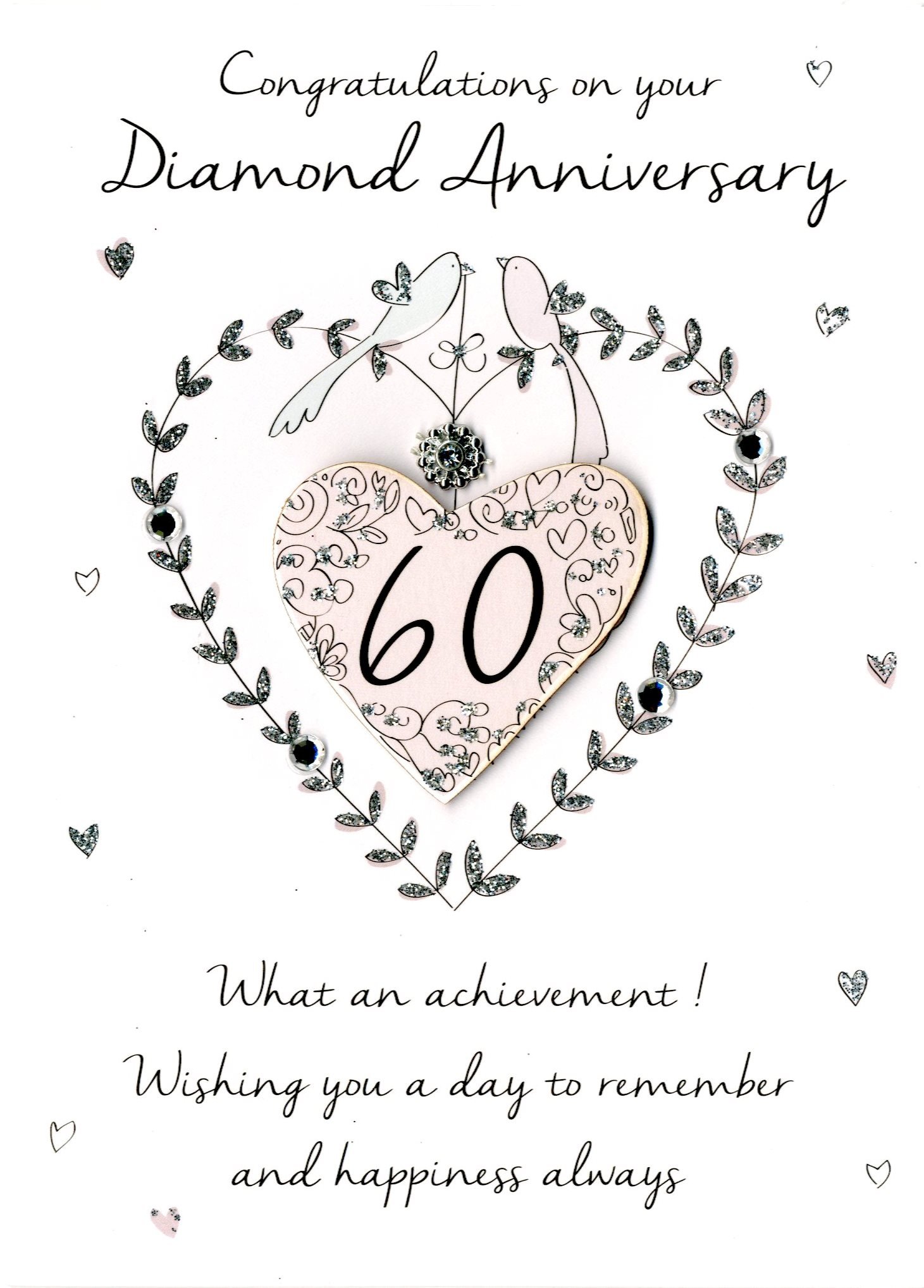 Just To Say 60th Diamond Anniversary Greeting Card Second Nature Cards