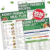 HAMIEW Kidney Diet Food List &amp; Meal Plan, 3 Pack Simple Guides | Support You Eat Safely with Renal Stone Disease, CKD, Guide Exact Oxalate Potassium Per Serving for 400+ Foods, 28+ Recipes