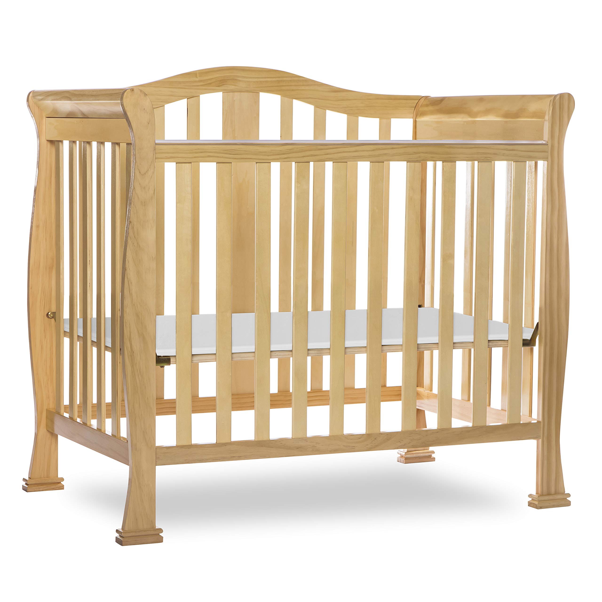 Dream On Me Addison 4 in 1 Convertible Mini Crib, Natural