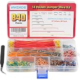 WWZMDiB 840 Pin Breadboard Jumper Wires Kit 14 Vaules 2-125mm
