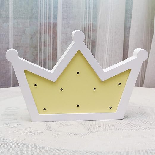 Pink Living Room Decor Kids Room Sweet Fanmulin Crown Led Light