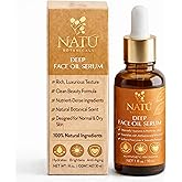 NATÚ BOTANICALS Deep Face Oil Serum for Normal to Dry Skin - Rich Botanical Face Serum with Avocado & Tea Tree Oil - Nourishing, Naturally Scented, and Clean Beauty, 1 fl oz