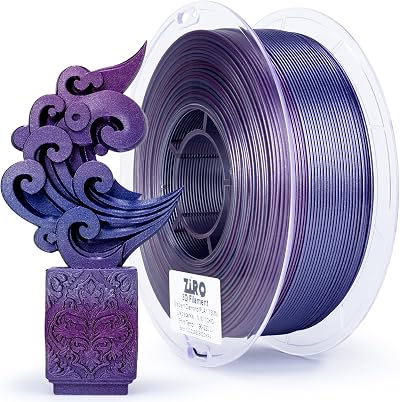 ZIRO Glitter Multicolor PLA Filament 1.75mm 1kg Lilac Sparkle Slow Color